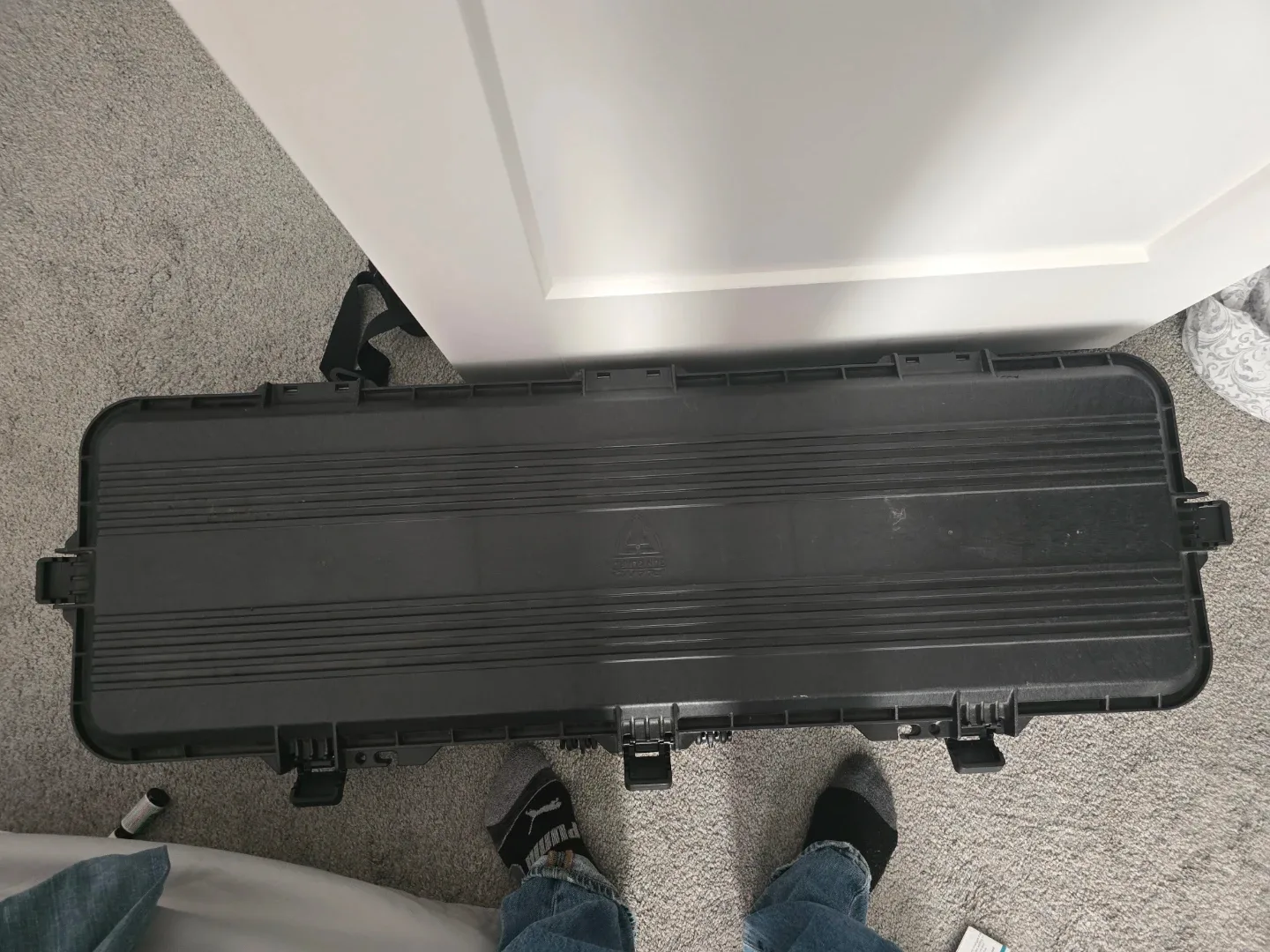 Gun case and locks and red dot site