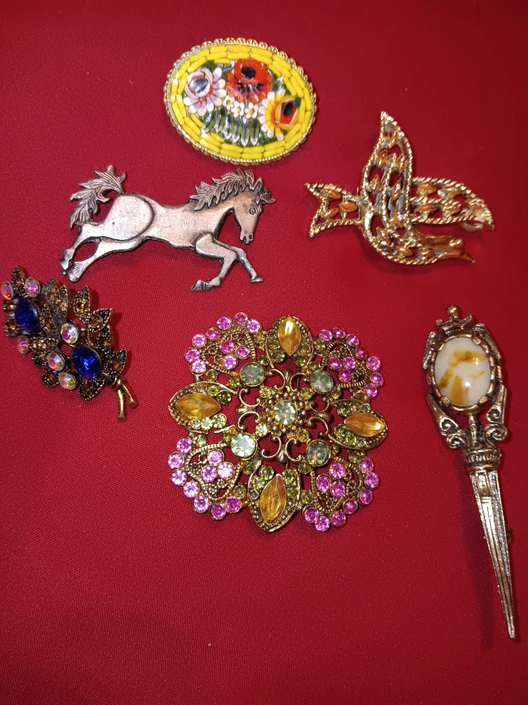 Vintage Brooches - Set of 6