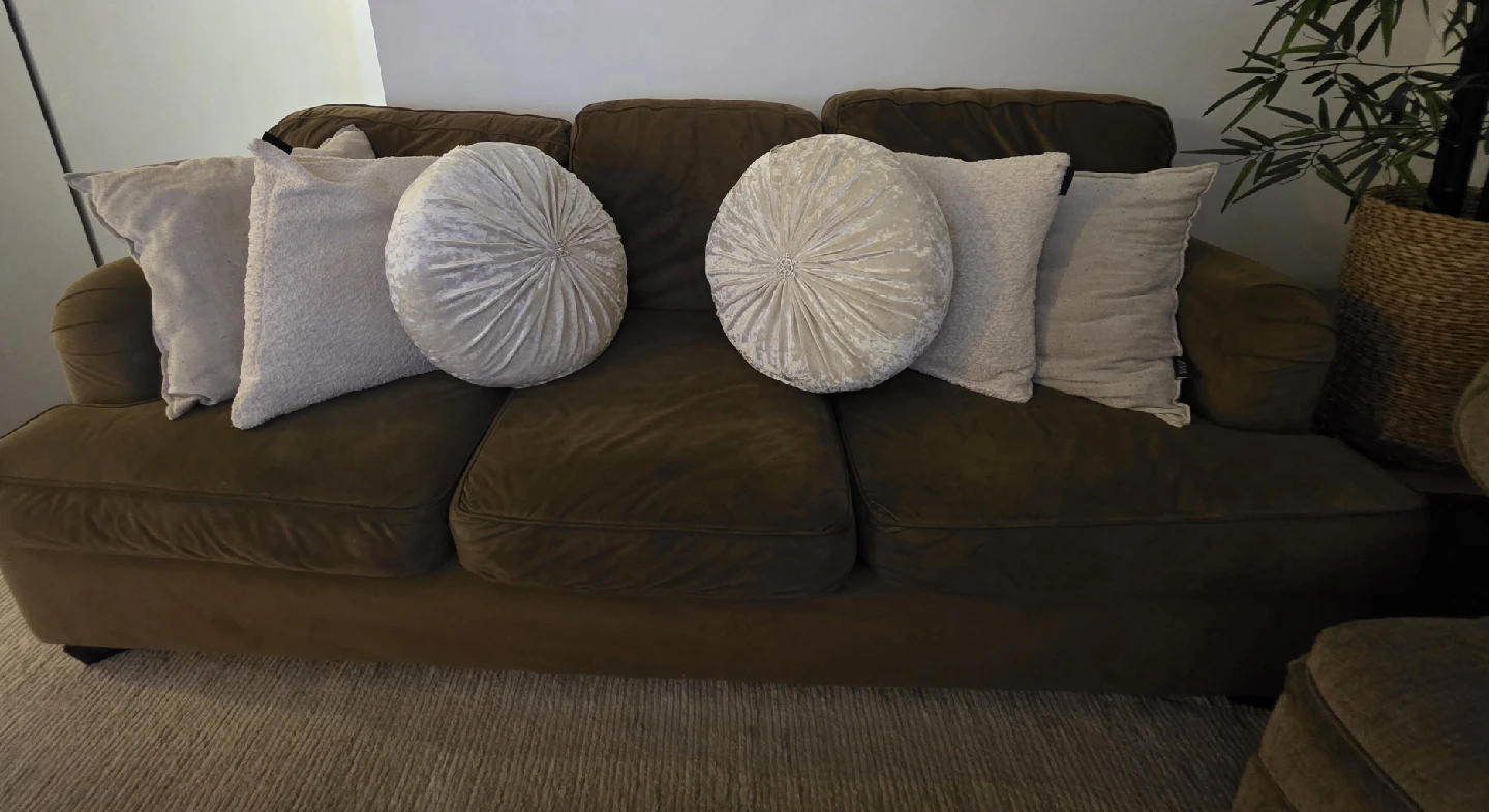 Brown Sofa and Loveseat Set