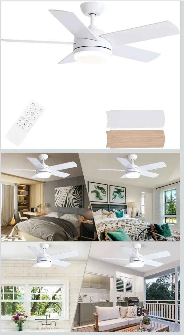DANNILONG Ceiling Fan with Light & Remote image indicator(2)