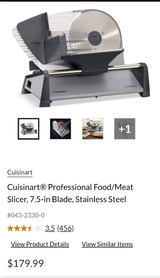 CUISINART Prof essional Food/Meat Slicer
