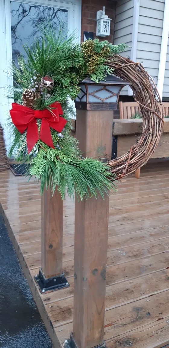 Christmas Real greenery grapevine Wreath image indicator(7)