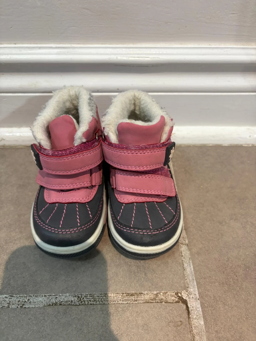 Girls Pink Winter Boots - Size 3-4