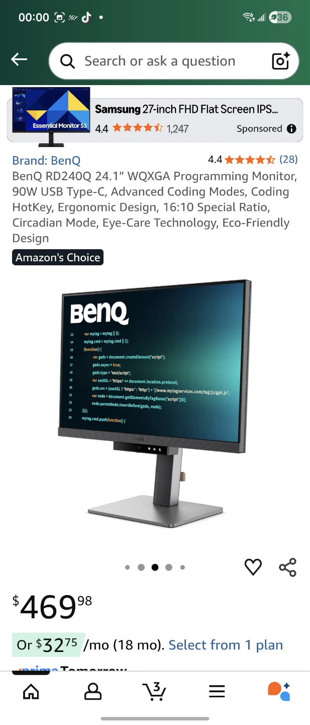 BenQ RD240Q 24.1" WQXGA Monitor - Like New! - photo 4
