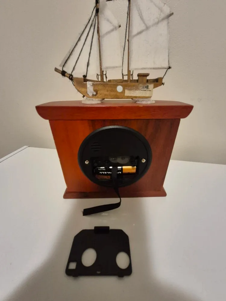 Hampton Wooden Clock with Sailboat ⛵️ image indicator(3)