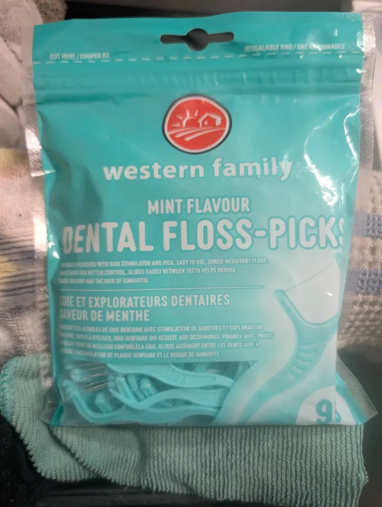 Western Family Mint Flavour Dental Floss-Picks