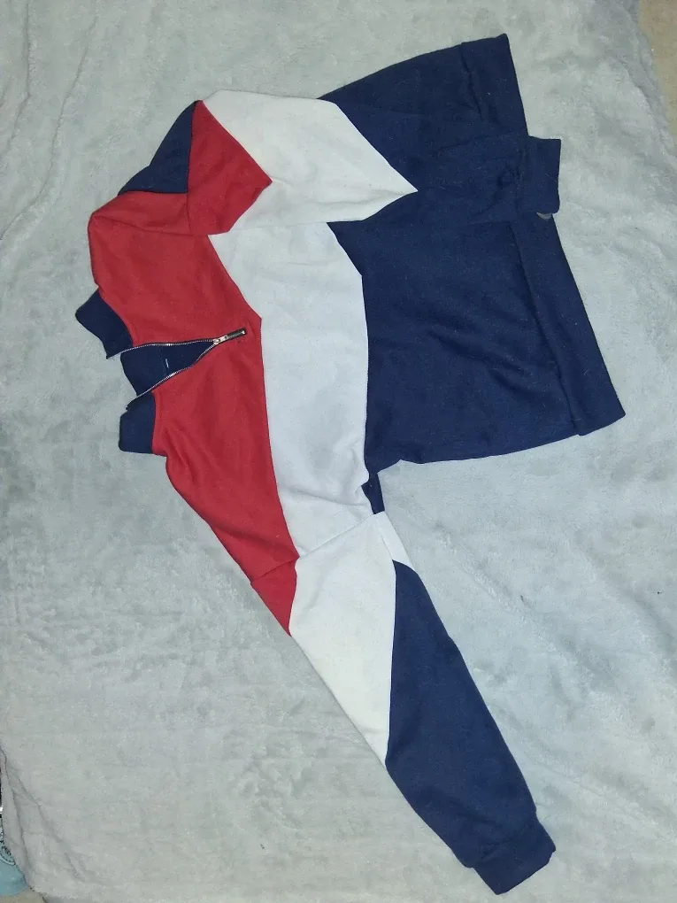 Red, White, and Blue Pullover