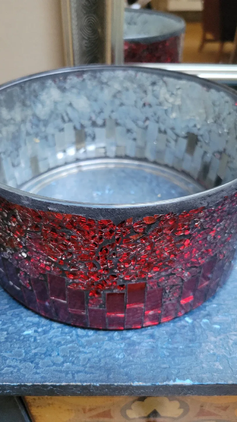 Handcrafted 9.50" Glass Mosaic Plant Pot Or General Purpose Bowl image indicator(2)