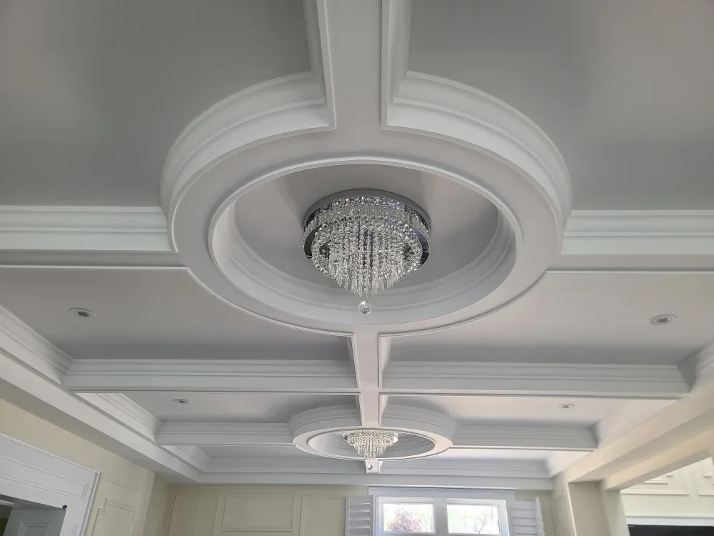 Crown moulding and waffle ceiling supply and install image indicator(4)