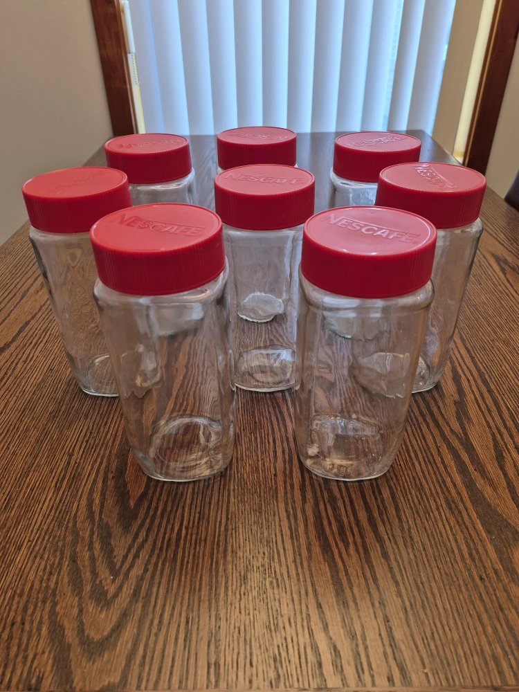 Set of 8 Vintage Nescafe Jars (Large) ➕ Bonus Mini Jar - photo 5