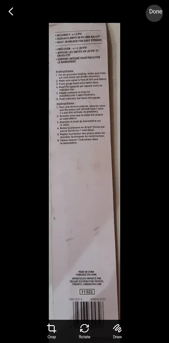 Certified Dual Head Tire Gauge - New in Package image indicator(2)