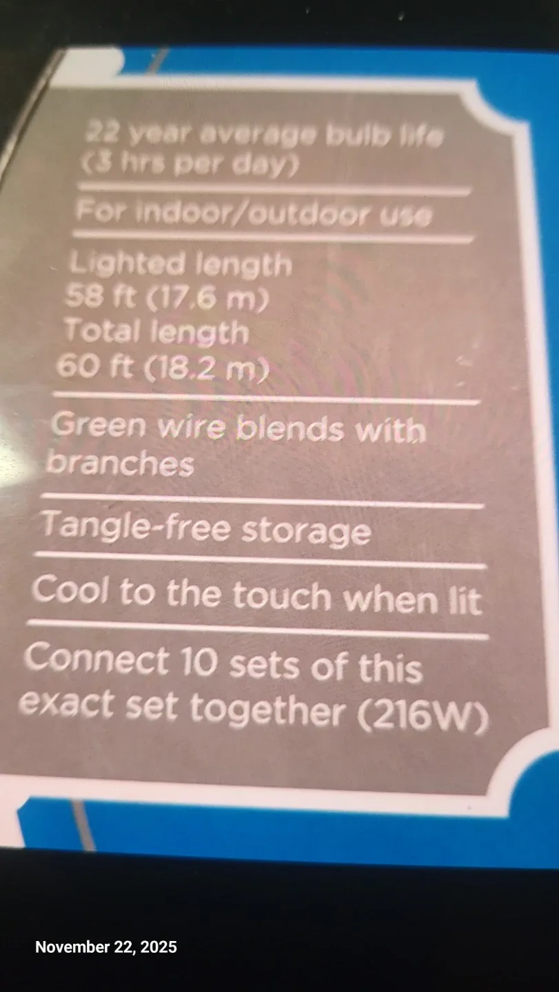 Holiday Time 225 Cool White LED Mini Lights - 60 ft image indicator(3)