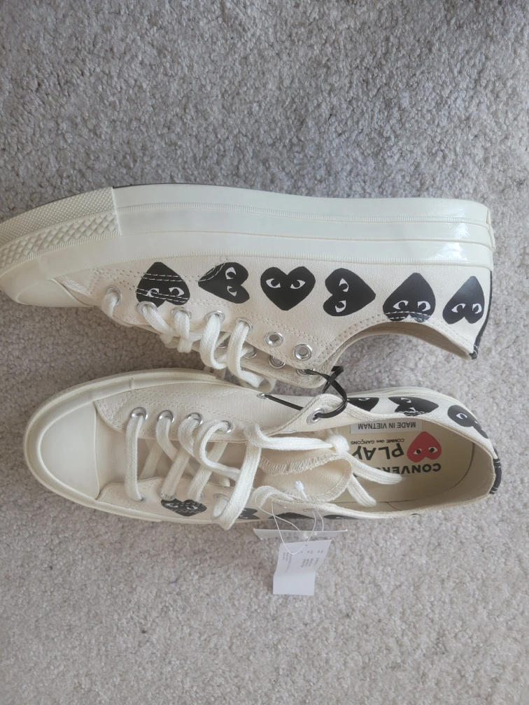 New Converse x Comme des Garçons PLAY Sneakers US 9 - photo 2
