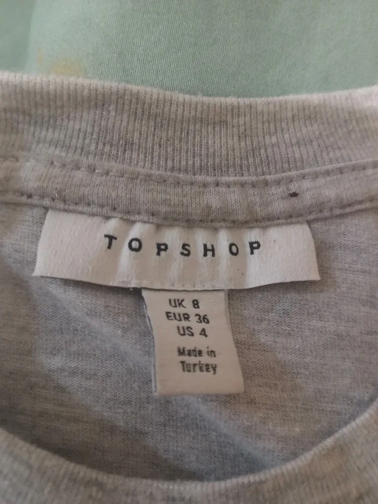 TOPSHOP Grey Leopard Print T-Shirt - Size US 4 image indicator(2)