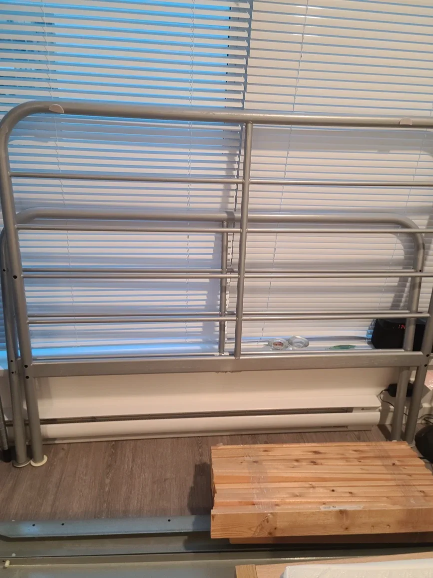 IKEA metal Bed Frame, Full size, Silver