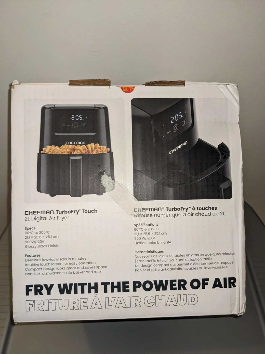 Chefman TurboFry Touch 2L Digital Air Fryer - Black - photo 3