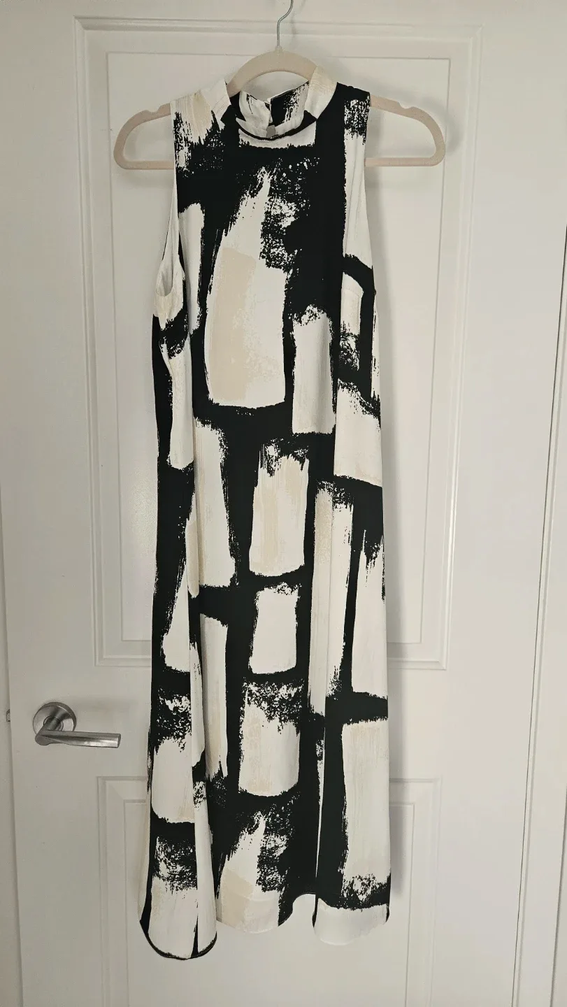 Wallis Abstract Print Sleeveless Dress, Size 8