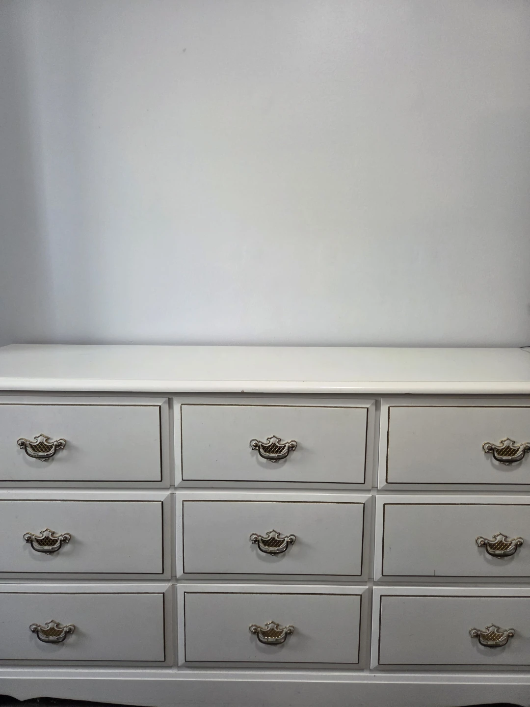 White Dresser with 9 Drawers