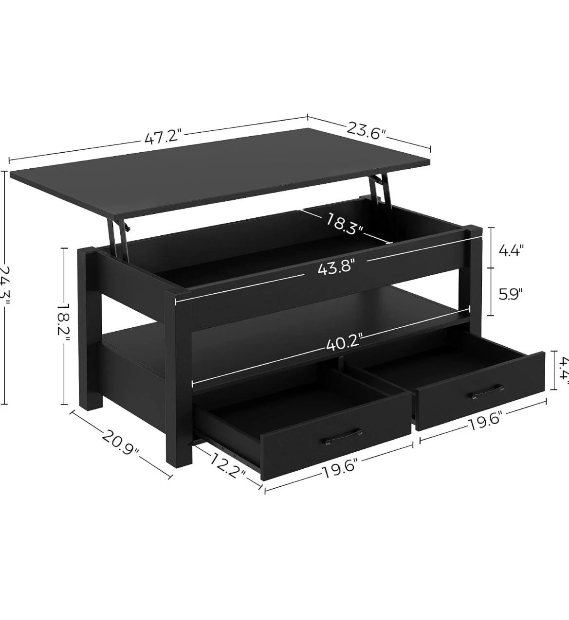 Relanzar Coffee Table – Black - photo 2