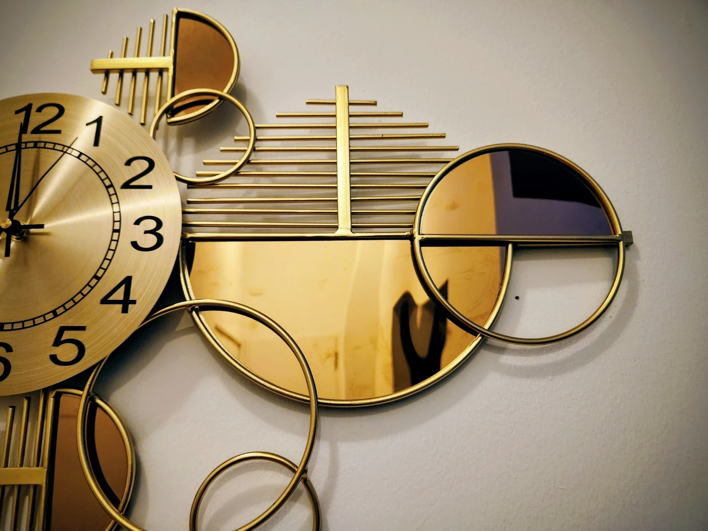Gold Geometric Luxe Modern Wall Clock - photo 4