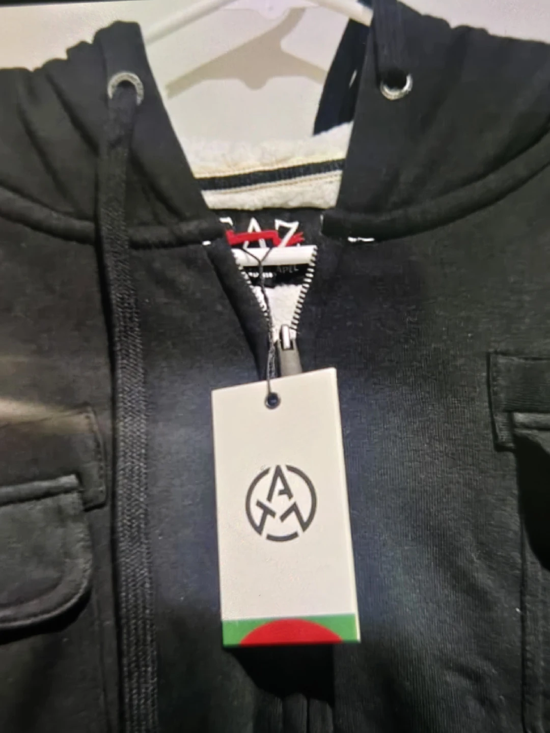 TAZ Black Sherpa Lined Hoodie
