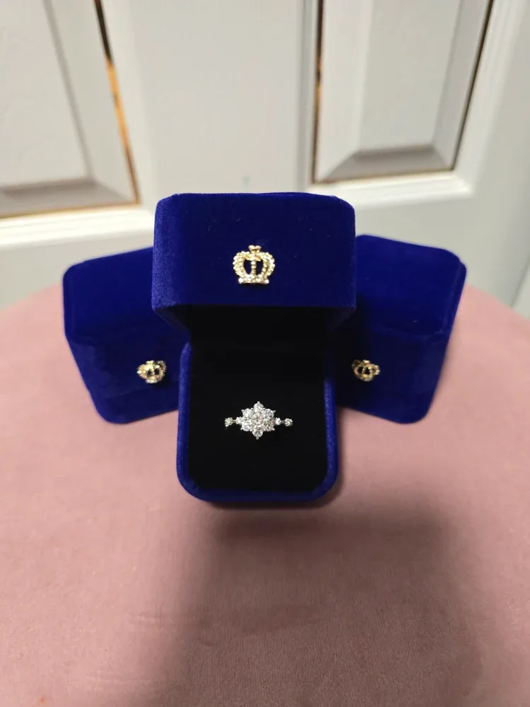 1.0 carat Silver Flower Moissanite Diamond Ring image indicator(2)