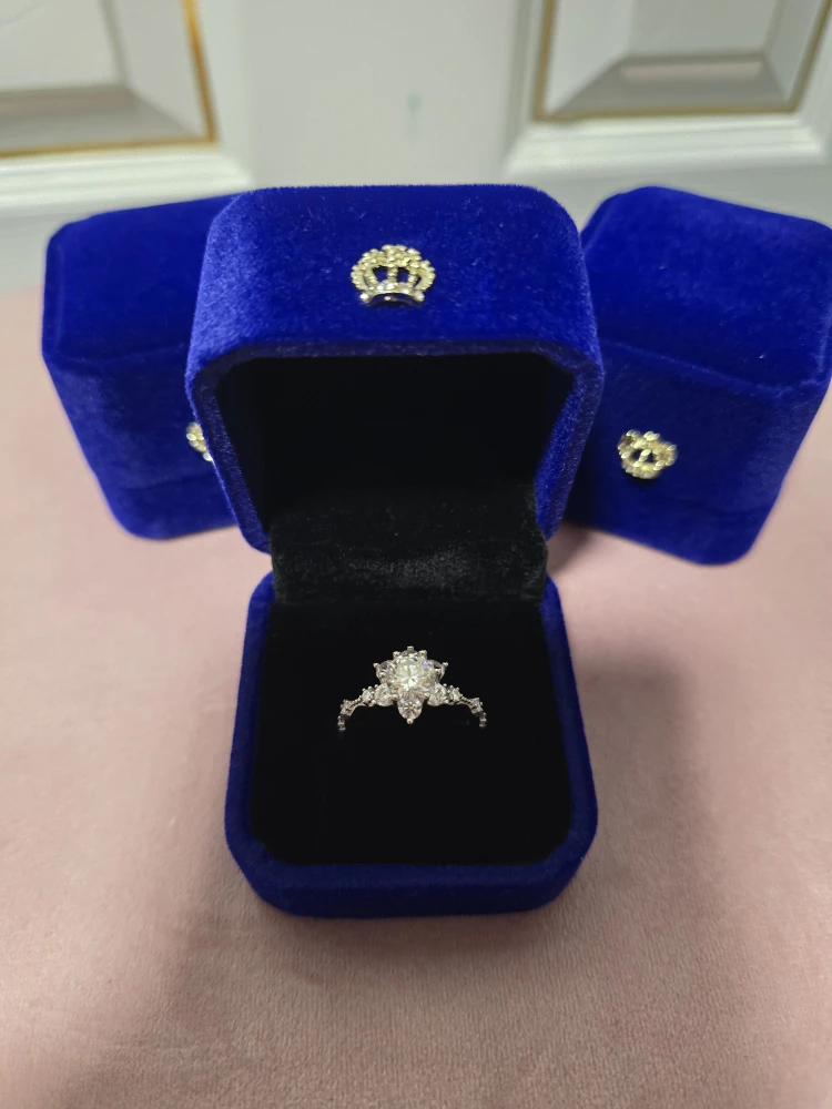 1.0 carat Silver Flower Moissanite Diamond Ring - photo 4