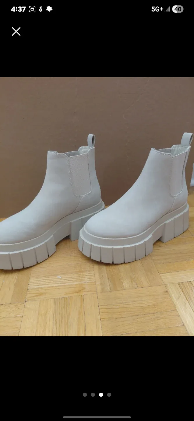 Call it Spring! Beige Platform Chelsea Boots