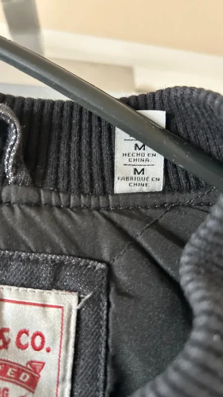 Levi's Black Bomber Jacket - Size M image indicator(3)