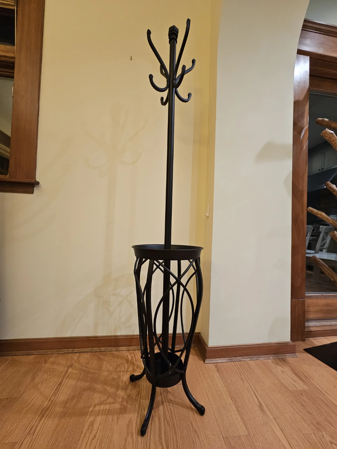 Metal Coat and Umbrella Stand - Black