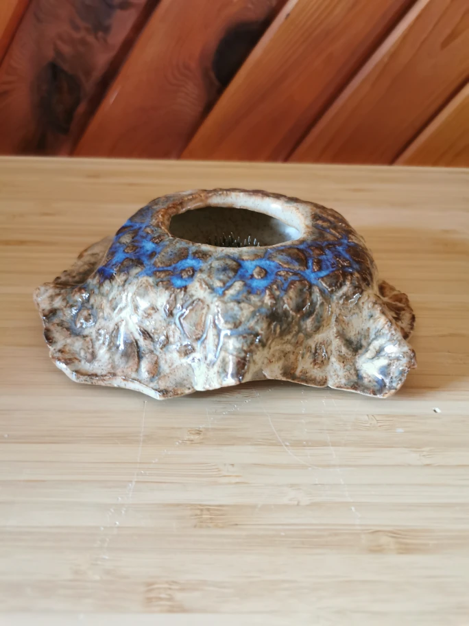 Vintage Japanese Ikebana Vase With Flower Frog - photo 2