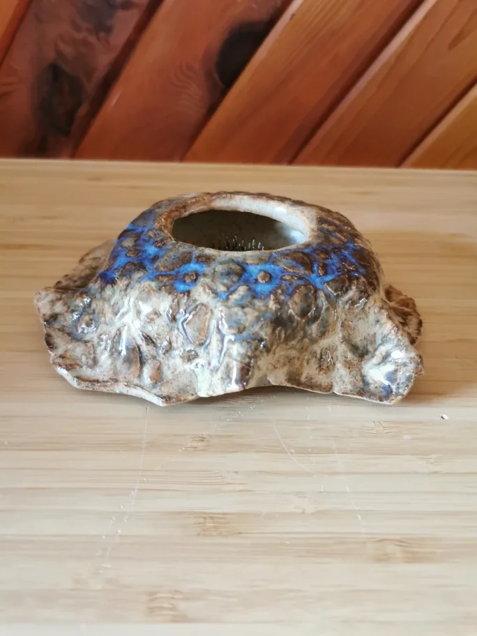 Vintage Japanese Ikebana Vase With Flower Frog image indicator(2)