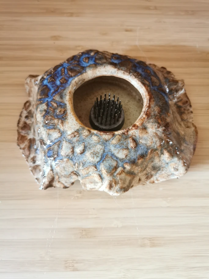 Vintage Japanese Ikebana Vase With Flower Frog - photo 4