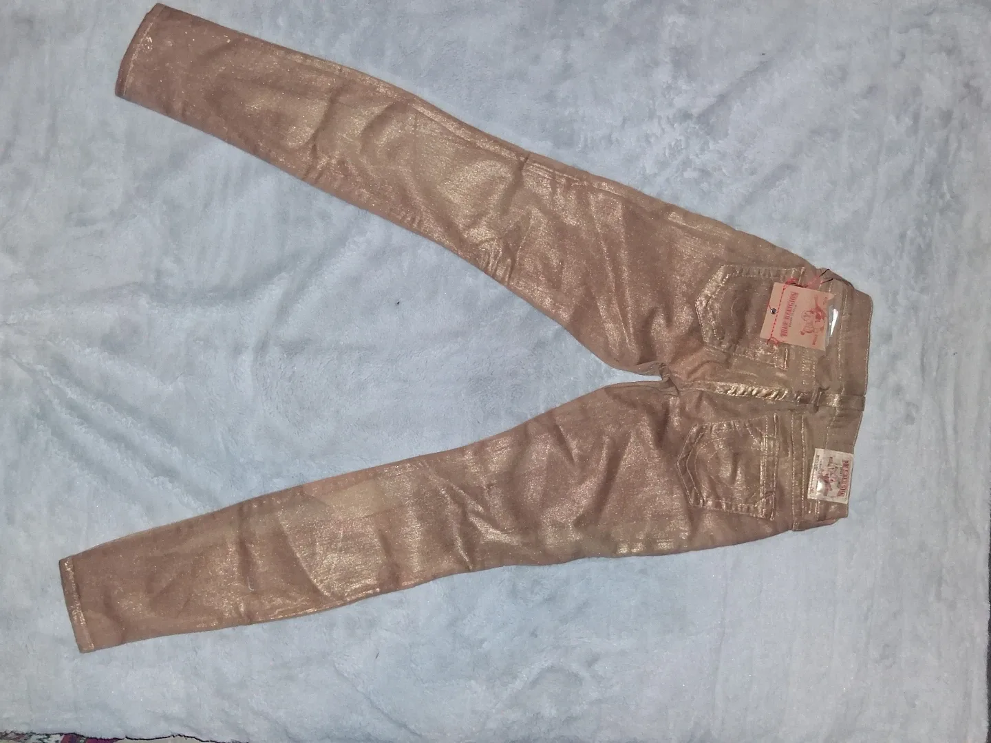 True Religion Metallic Gold Jeans - Size 26 image indicator(2)