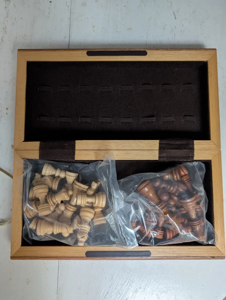 Wooden Chess Set with Board