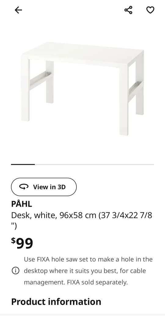 IKEA Desk with Alex Drawer Unit image indicator(7)