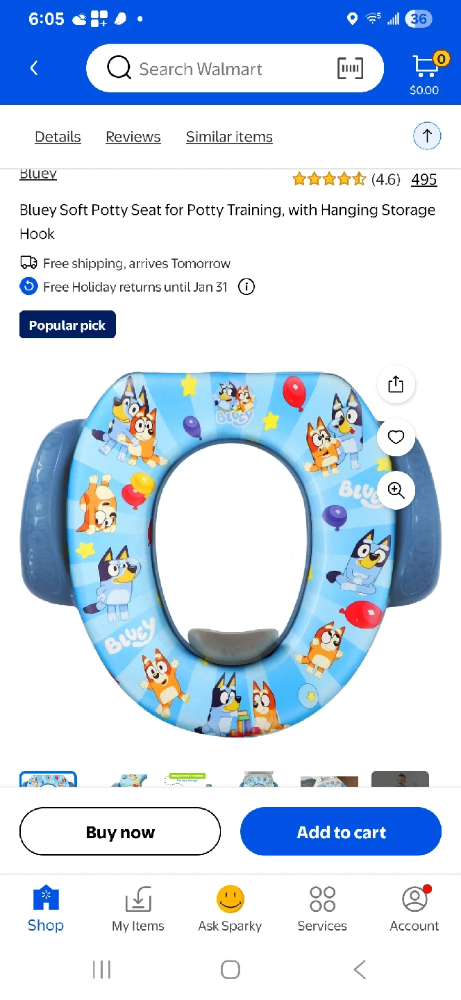 Bluey Soft Potty Seat for Potty Training 🥕