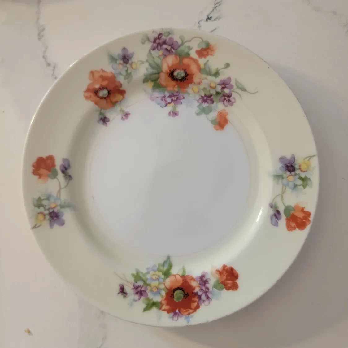 Gold China Floral Plate