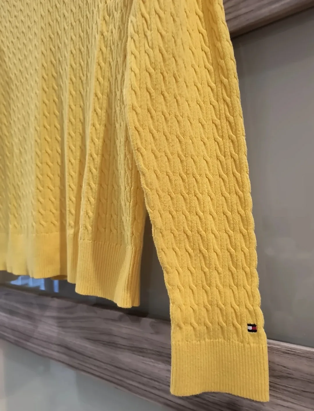 Tommy Hilfiger Yellow Cable Knit Sweater image indicator(2)