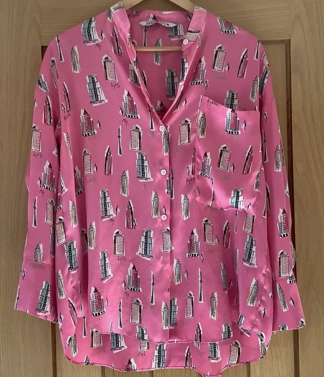 Zara Pink City Print Blouse image indicator(3)