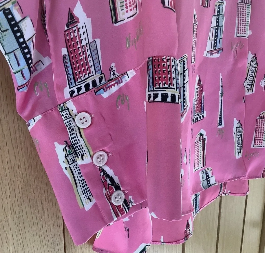 Zara Pink City Print Blouse image indicator(6)