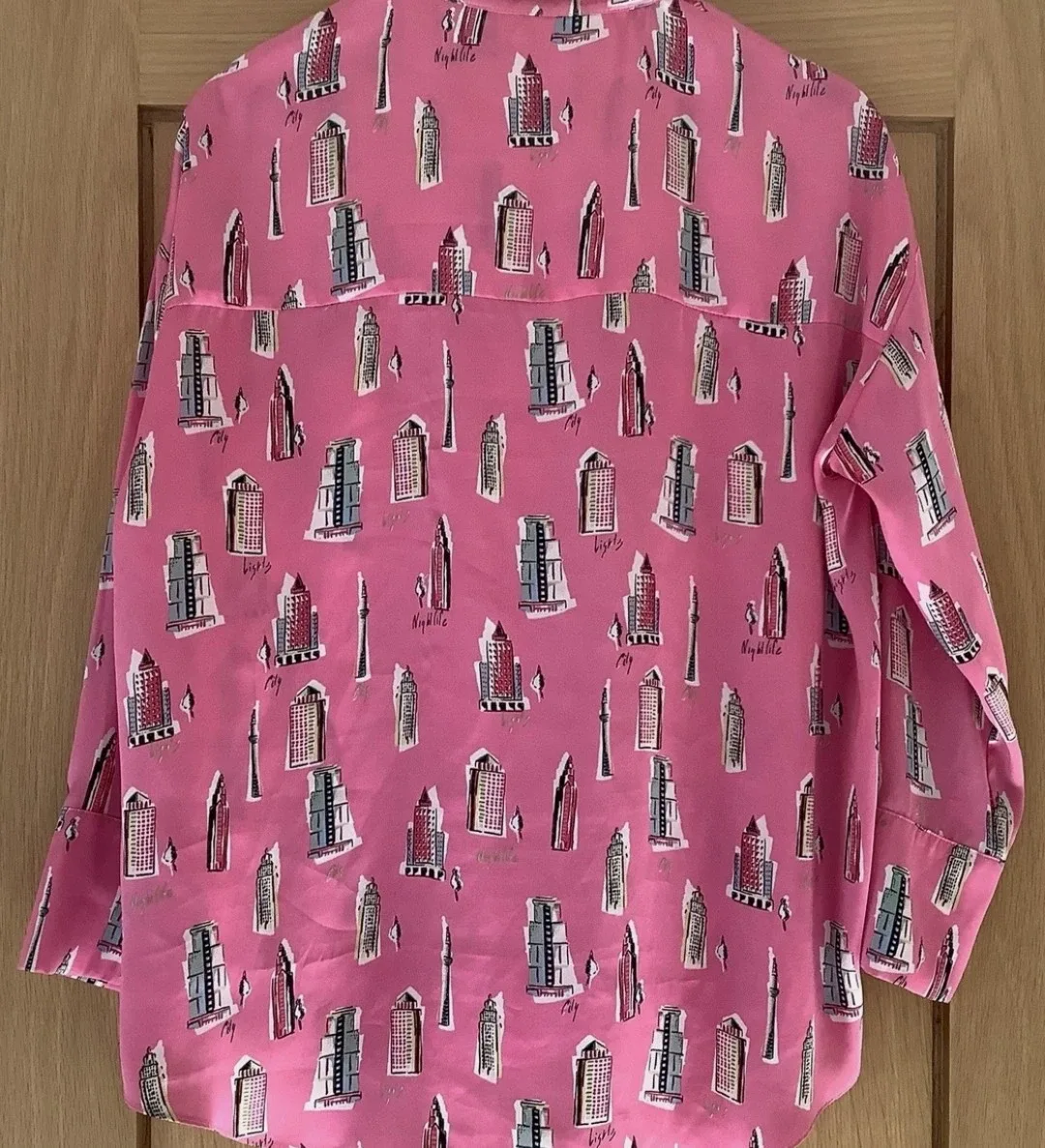Zara Pink City Print Blouse image indicator(7)