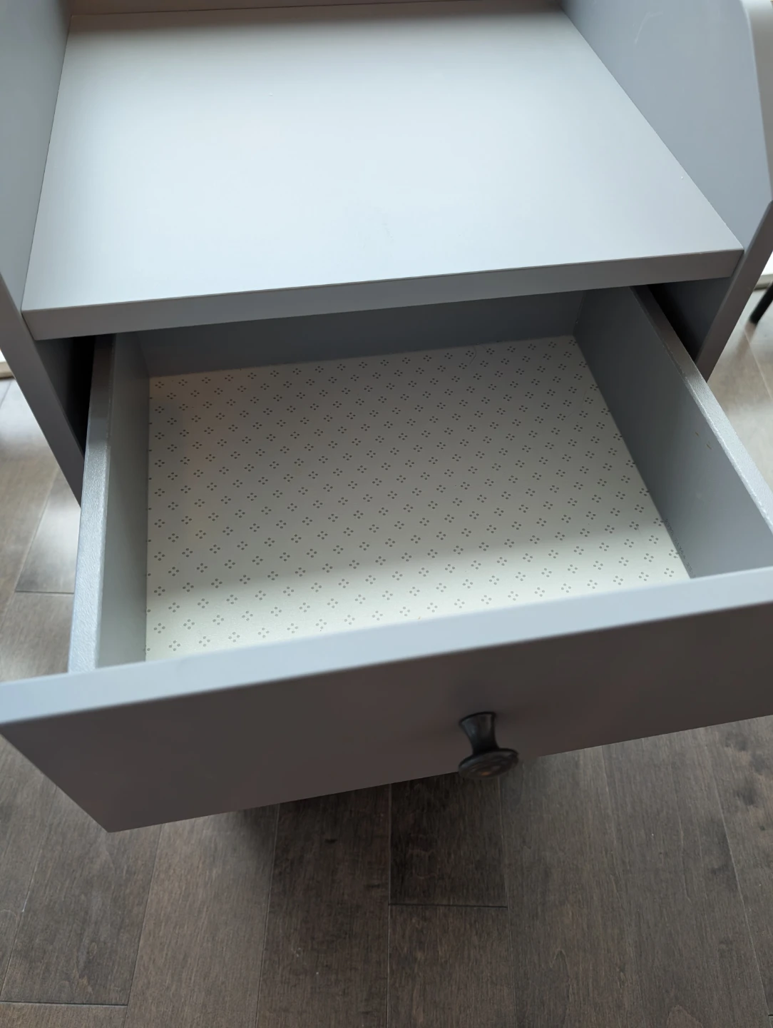 Ikea Grey Nightstand with Drawer - photo 2