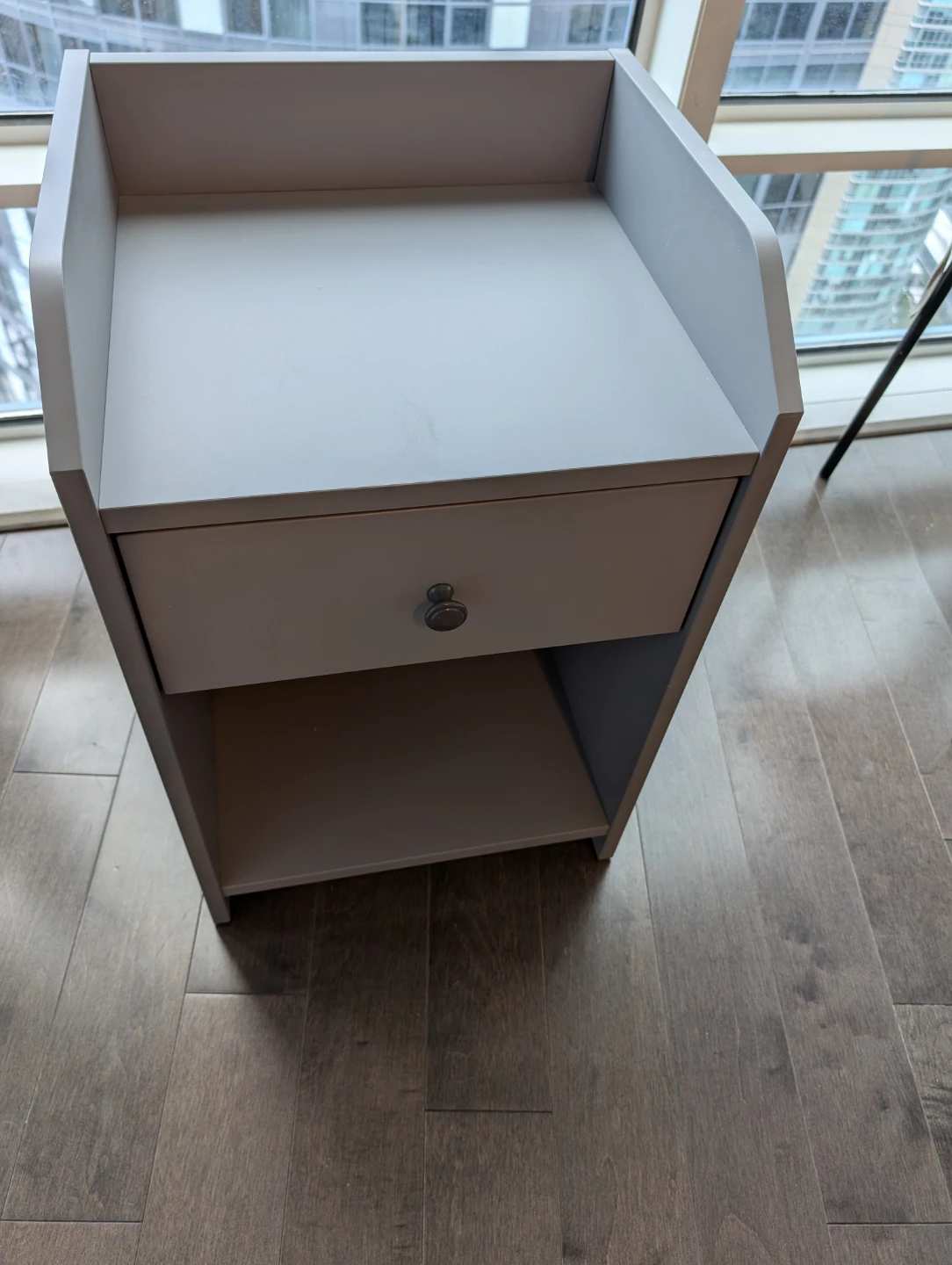 Ikea Grey Nightstand with Drawer - photo 3