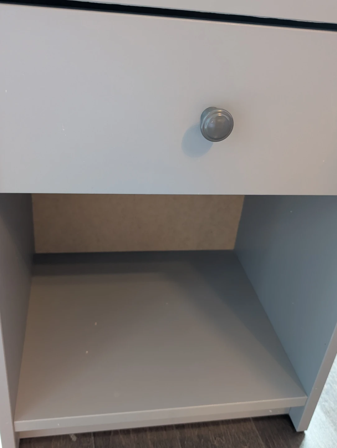 Ikea Grey Nightstand with Drawer - photo 5