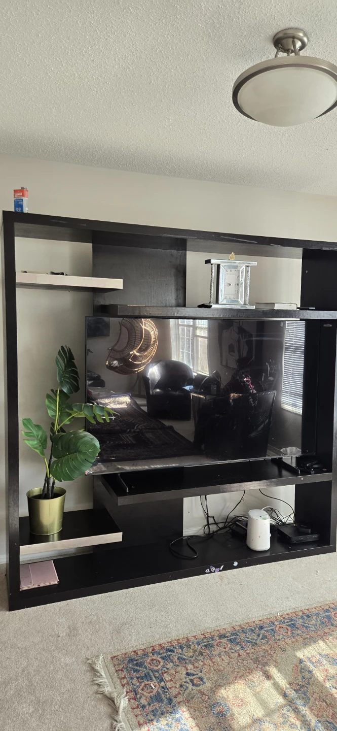 Large Black TV Stand/Entertainment Unit