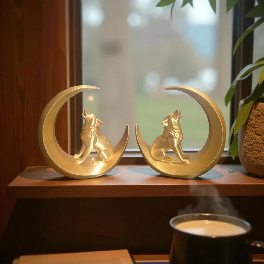 Wolf Moon Statue - Home Decor image indicator(4)