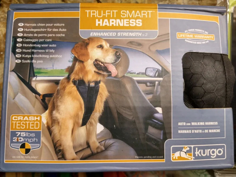 Kurgo Tru-Fit Smart Harness/ seatbelt  Enhanced Strength v.3