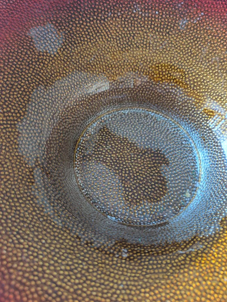 Decorative - Red/Gold textured - Glass Bowl image indicator(4)