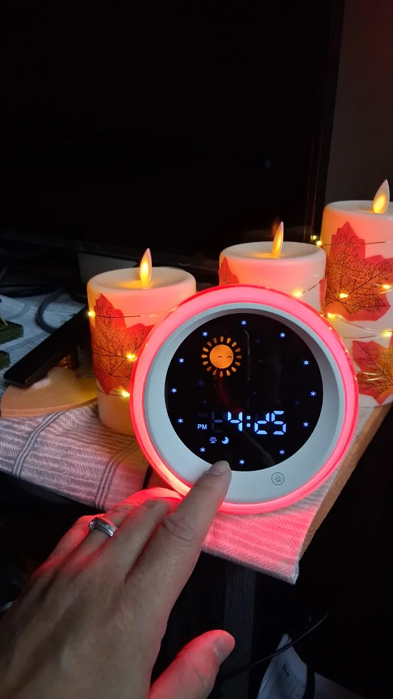 USB Mood LED Light Alarm Smoothing Musical Sleep Clock (w issue) image indicator(7)